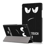 Samsung Galaxy Tab A7 T500/T505 Case, Folding Case for Samsung Galaxy Tab A7 T500/T505 Tablet, Magnetic Anti-Scratch Case with Pencil Function (Big Eyes)