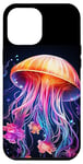 Coque pour iPhone 15 Pro Max Méduse lumineuse arc-en-ciel, méduse, créature de la mer profonde #3