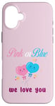 Coque pour iPhone 16 Plus Ballons roses ou bleus