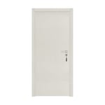 Bloc-porte pose fin de chantier  Premium Miro, H.204 x l.83 cm, aspect textile perle, réversible