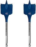 Bosch Professional 1x Expert SelfCut Speed Spade Drill Bit (for Softwood, Chipboard, Ø 40,00 mm, Length 152 mm, Accessories Rotary Impact Drill) (Pack of 2)