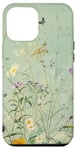 iPhone 14 Pro Max Sage Green Boho Botanical Wildflowers Plants Case