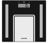 SALTER 9128 Glass Analyser Bathroom Scale - Black, Black