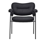 Bollo Dining Chair, Svart underrede, Tyg, Kat.E Barnum 24 Lana