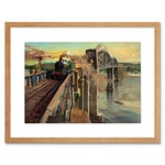 Wee Blue Coo Painting Royal Albert Bridge Saltash British Railways Framed Wall Art Print