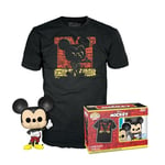 Funko Pop! & Tee: Disney - Mickey Mouse - Diamant Pailleté - Medium - T-Shirt - Vêtements avec Une Figurine en Vinyle à Collectionner - Idée de Cadeau - Jouets et Top à Manches Courtes Les Hommes