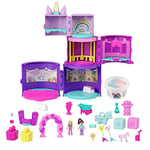 Polly Pocket Coffret Multifacettes Gâteau Anniversaire Thème Licorne avec 2 Mini-Figurines, 3 Étages, 25 Surprises Thématiques, Jouet Enfant, A Partir De 4 Ans, HHJ11