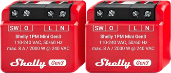 Shelly 1PM Mini Gen 3 2-pack