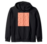 Climbing Vine Leaves In Red Pink On Pink Zip Hoodie