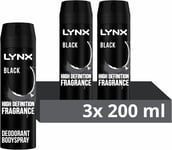 Lynx Black 48 Hours of Odour-Busting Zinc Tech Deodorant Bodyspray Deodorant to