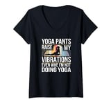 Womens Yoga Pants Raise My Vibrations Funny Yoga Fitness Gym V-Neck T-Shirt