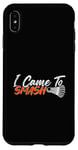 Coque pour iPhone XS Max Jeu d'amour pour joueur de badminton I Came to Smash