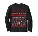 Krampus Is Coming To Town Christmas Ugly Christmas Long Sleeve T-Shirt