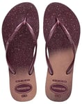 Havaianas Women's Slim Gloss Flip-Flop, Purple Soil, 1-2 UK