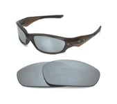 NEW POLARIZED CUSTOM SILVER ICE LENS FOR OAKLEY STRAIGHT JACKET 2007+ SUNGLASSES