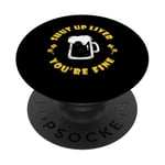 Boire de la bière Saint Patrick's Shut Up Foie PopSockets PopGrip Adhésif