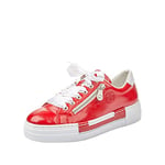 Rieker Frühjahr/Sommer N49C2 Sneakers Basses Femme Rouge (Flamme/Weiss/ 33 33) 37 EU