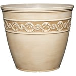 Classic Home and Garden Pot de Fleurs en résine corinthienne, Marron désert, 33 cm