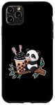 Coque pour iPhone 11 Pro Max Panda Kawaii avec Bubble Tea