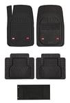 BREMER SITZBEZÜGE Lot de 5 Tapis de Sol en Caoutchouc antidérapant pour Peugeot 407 Voiture, Camion, Bus, SUV ou Camping-Car