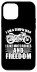 Coque pour iPhone 12 mini Simple Man Like Motorbikes and Freedom Citation