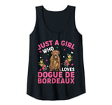 Womens Dog Lover Funny Just A Girl Who Loves Dogue De Bordeaux Tank Top