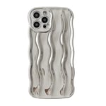 Caseative Coque Souple Compatible avec iPhone (Argent, iPhone 12 Pro)