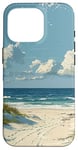 Coque pour iPhone 16 Pro Plage de sable avec dunes - Graphique vintage