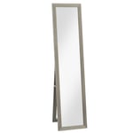 Full Length Mirror Grey MDF 37L x 3.8W x 157H cm Wall or Leaner Stand Mirror