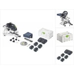 Ksc 60 EB-Basic kapex tronçonneuse à batterie 18 v / 36 v 216 mm sans balais + 4x batterie 5.0 Ah + double chargeur + systainer - Festool