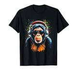 Funky DJ Monkey with Shades and Headphones T-Shirt