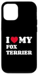 Coque pour iPhone 12/12 Pro Fox Terriers Foxterriers I Love My Fox Terrier Foxterrier