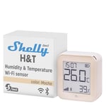 Shelly H&T Gen3 Moka - Capteur de température et d'humidité connecté, Thermomètre & Hygromètre intérieur/extérieur, Wi-Fi & Bluetooth, Compatible avec Alexa et Google Home, App iOS & Android