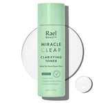 Rael Miracle Clear Clarifying Toner for Face - Acne Prone Sensitive & Oily Skin, Pore-Refining, Korean Skincare, Succinic Acid, Vitamin B5, Vegan, Cruelty Free (150ml)