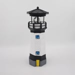 Phare solaire extrieur jardin dcoratif paysage cour pelouse lampe rsine led solaire tour phare(noir)