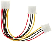 StarTech.com LP4 to 2x LP4 Power Y Splitter Cable M/F - LP4 Splitter - Molex Y S