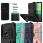 For Moto One Macro G8 Plus Shockproof Tough Phone Case Cover + 9h Tempered Glass