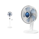 Rowenta Turbo Silence Extrême+ Ventilateur sur pied, Silencieux, Puissant, 5 vitesses, Avec télécommande, Arrêt automatique VU5870F0 & Turbo Silence Extrême+ Ventilateur de table, 4 vitesses