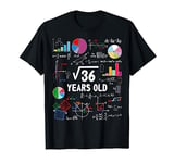 Square Root Of 36 6th Birthday 6 Year Old Gifts Math Lover T-Shirt