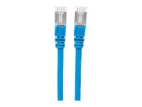 Intellinet Network Patch Cable, Cat7 Cable/Cat6A Plugs, 2m, Blue, Copper, S/FTP, LSOH / LSZH, PVC, RJ45, Gold Plated Contacts, Snagless, Booted, Lifetime Warranty, Polybag - Cordon de...