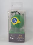 Mini Buddy Speaker enceinte haut-parleur Kitsound Brésil football neuf 3.5 jack