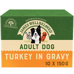 James Wellbeloved Complete Wet Adult Dog Food Turkey Rice and Vegetables, 10 x 150 g