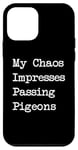 Coque pour iPhone 12 mini My Chaos Impresses Passing Pigeons Humour de jonglage drôle