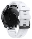 Tiera Garmin Fenix Classic silikonarmband vit quick release 22 mm