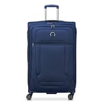 Delsey Paris Helium DLX Softside Valise Extensible à roulettes pivotantes, Bleu Marine, Checked-Medium 25 inch, Helium DLX Softside Valise Extensible avec roulettes pivotantes