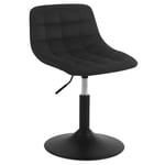 WOLTU 1 X Tabouret de Maquillage Tabouret Coiffeuse Réglable Chaise de Salle à Manger Chaise Travail Chaise Pivotante Velours pour Bureau Domicile Magasin, Hauteur Réglable de 38-49.5cm, Noir