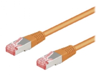 goobay - Nätverkskabel - RJ-45 (hane) till RJ-45 (hane) - 50 cm - par i metallfolie (PiMF) - CAT 6 - halogenfri, formpressad - orange