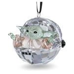 Swarovski Décoration The Mandalorian Grogu Star Wars en cristal, suspendu à un ruban noir