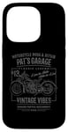 Coque pour iPhone 14 Pro Pat's Garage Design de moto pour le nom Pat