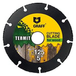 Termit Disque à Bois Meuleuse 125 mm pour couper le Bois-Disque à Tronçonner Carbide Wheel pour Meuleuse d'Angle.[W679]